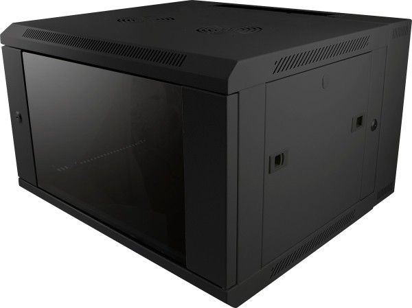 Rack 19" 6U, 60cm diepte, 2-delig, zwart
