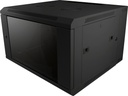 Rack 19" 9U, 60cm diepte, zwart, 2-delig