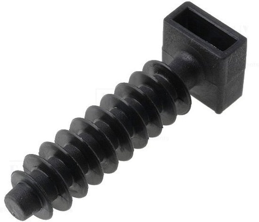 Zwarte slagplug voor tie wraps 8x60 (per 100)